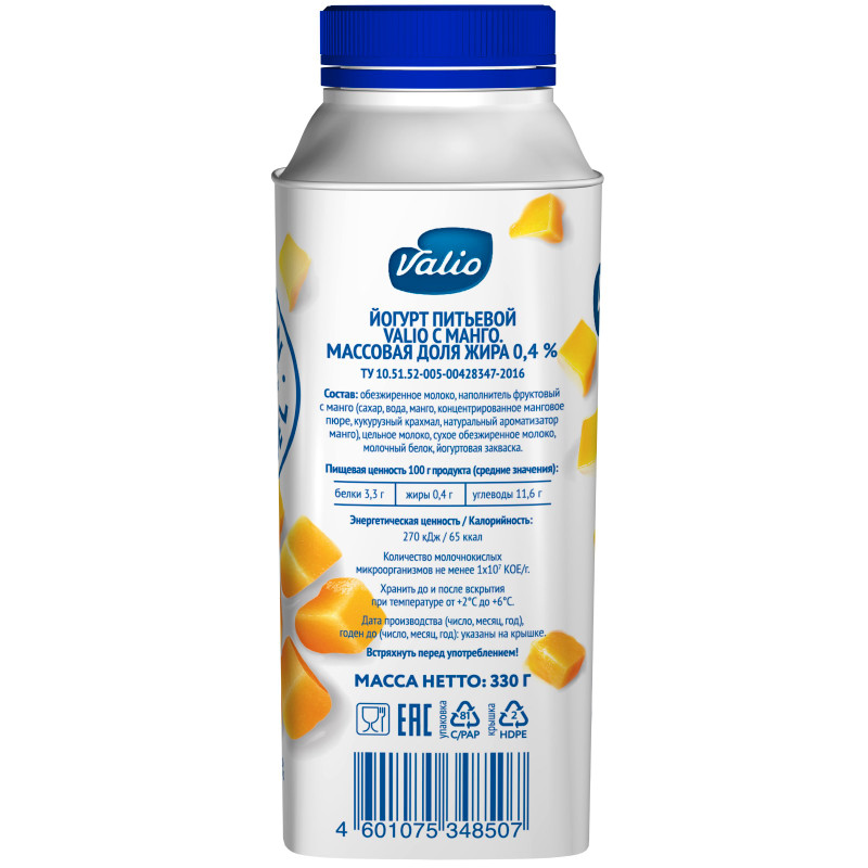 Йогурт Viola питьевой манго 0.4%, 330мл — фото 4