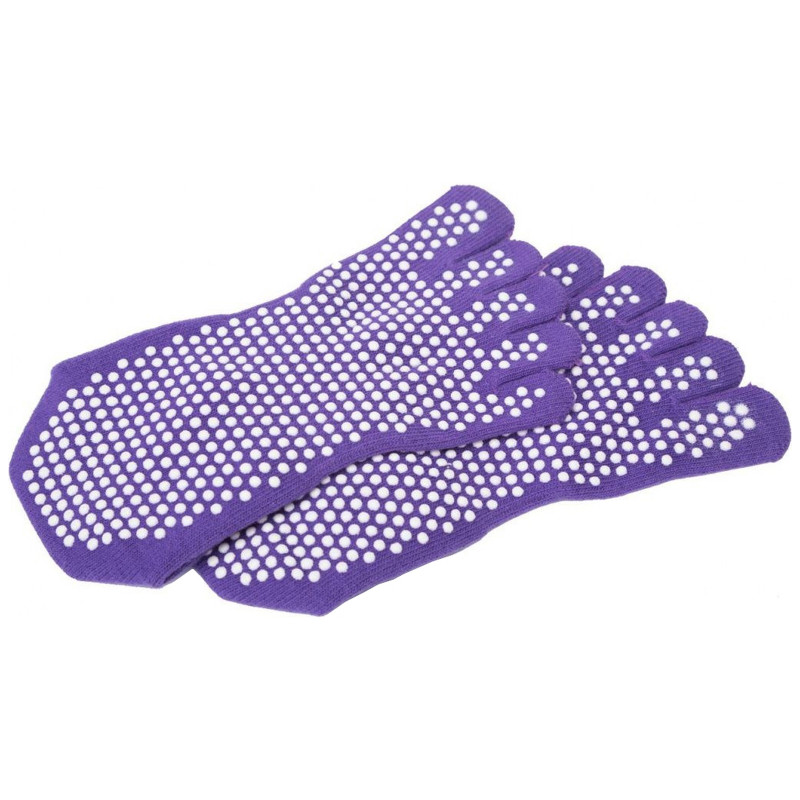Носки для йоги Bradex противоскользящие фиолетовые SF 0274