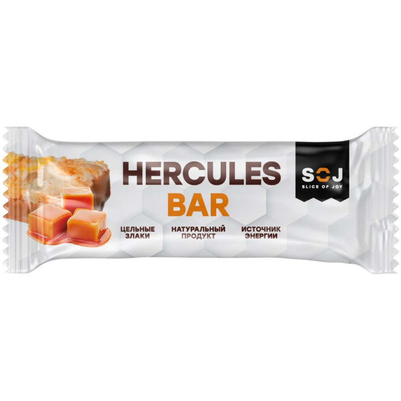 Батончик злаковый SOJ Hercules Bar с ирисо-сливочным вкусом, 40г