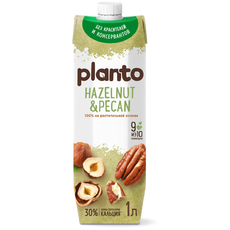 Напиток Planto Hazelnut&Pecan ореховый ультрапастеризованный, 1л