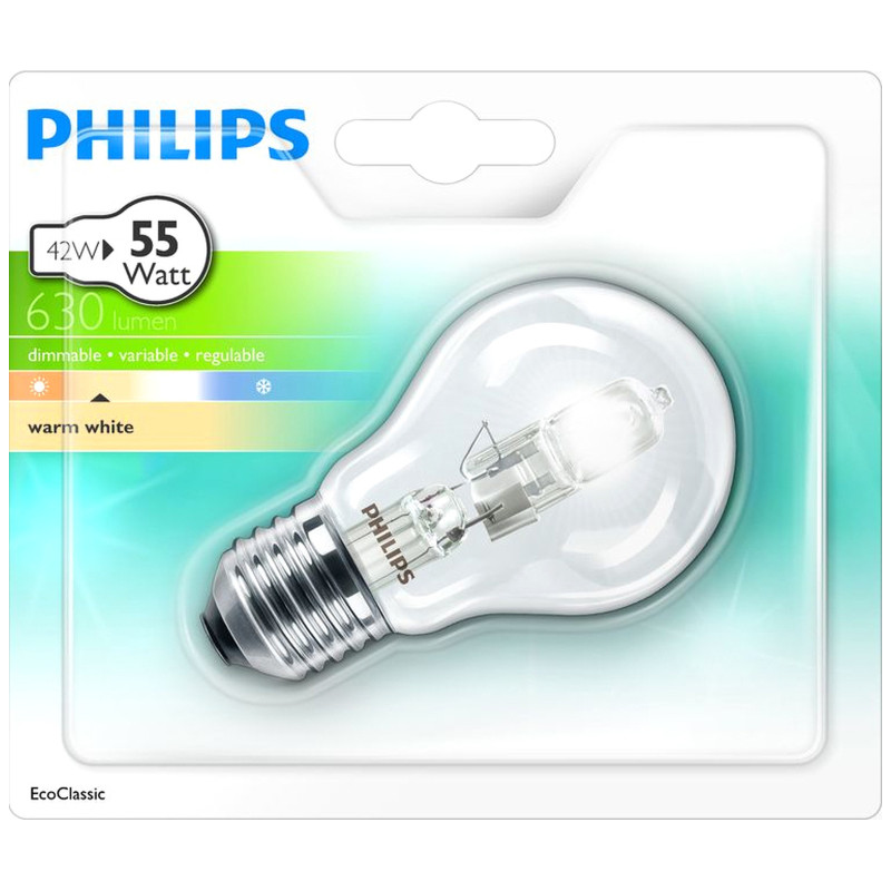 Лампа Philips Ecoclassic галогеновая 42W E27A55 — фото 1
