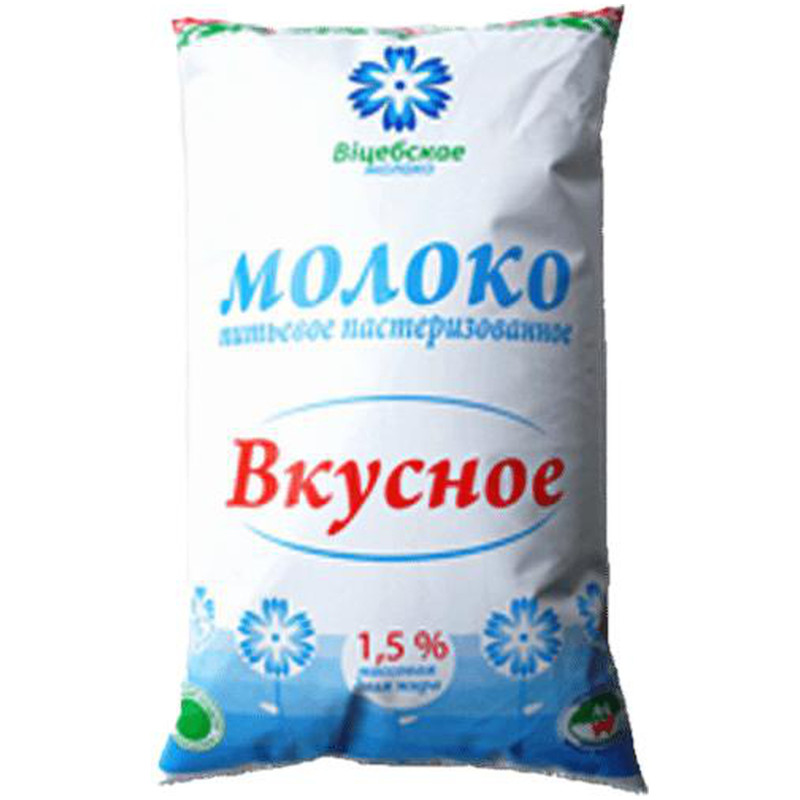 Молоко Вiцебскае Малако Вкусное 1.5%, 1л