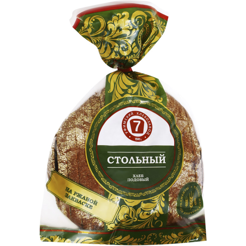 Хлеб Уфимский ХЗ №7 Стольный ржано-пшеничный подовый нарезка, 600г