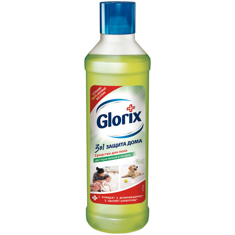 Средство Glorix Цветущая яблоня и ландыш 3в1 для мытья полов, 1л — фото 5