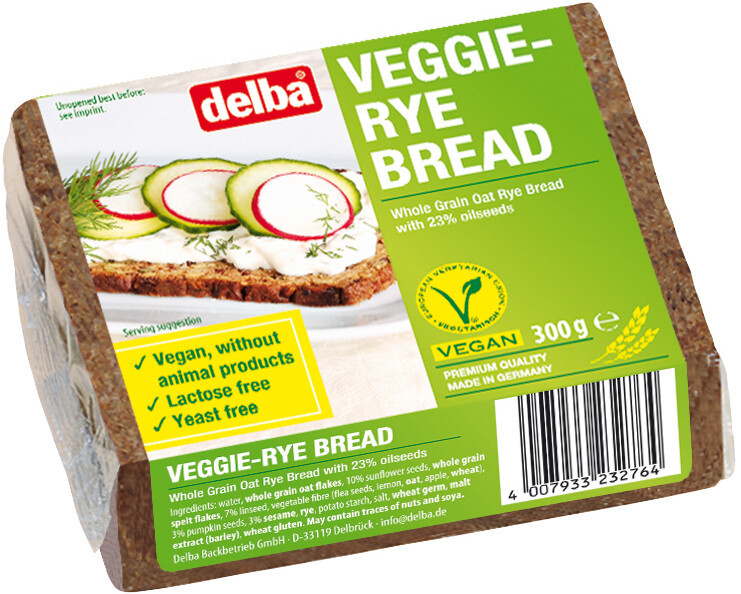 Хлеб Delba Вегетарианский овсяный со злаками, 300г