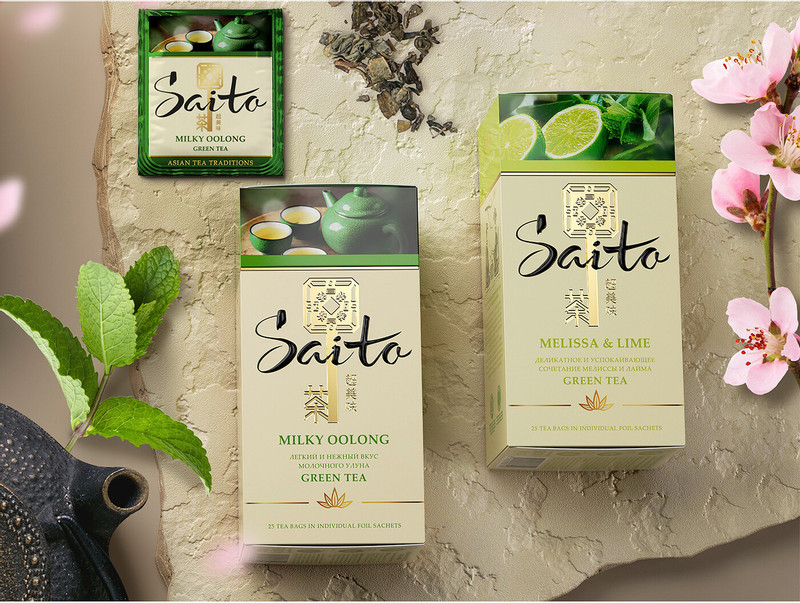 Чай Saito зелёный с мелиссой и ароматом лайма в сашетах, 25х1.5г — фото 6