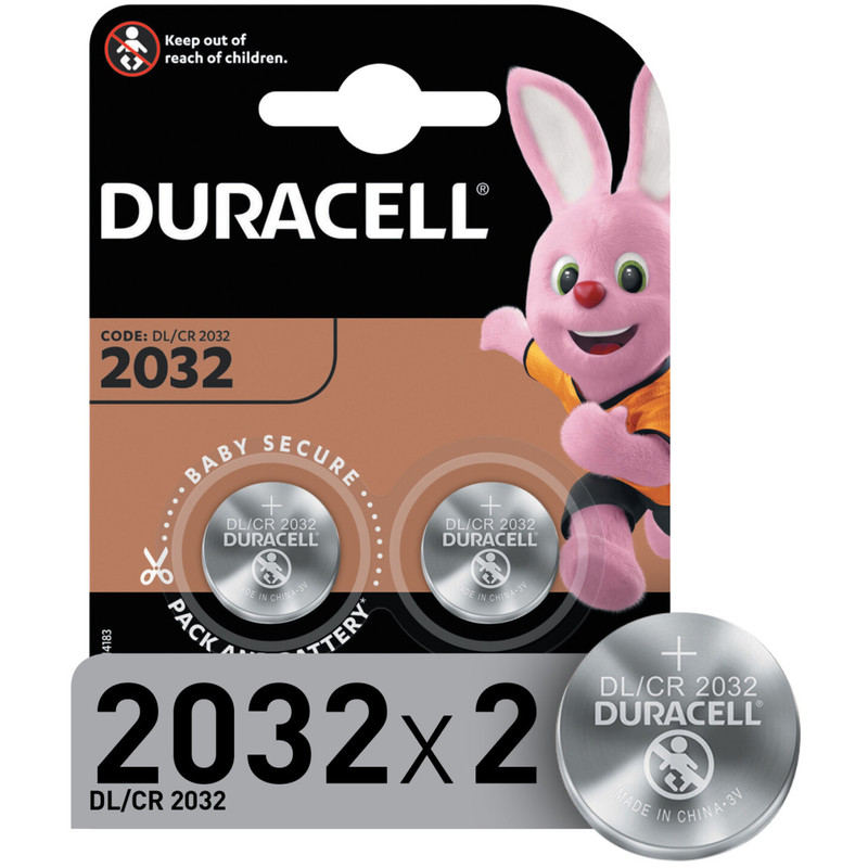 Батарейки Duracell Lithium CR2032 3V, 2шт