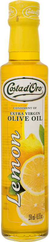 Масло оливковое Costa d'Oro Extra Virgin нерафинированное со вкусом и ароматом лимона, 250мл