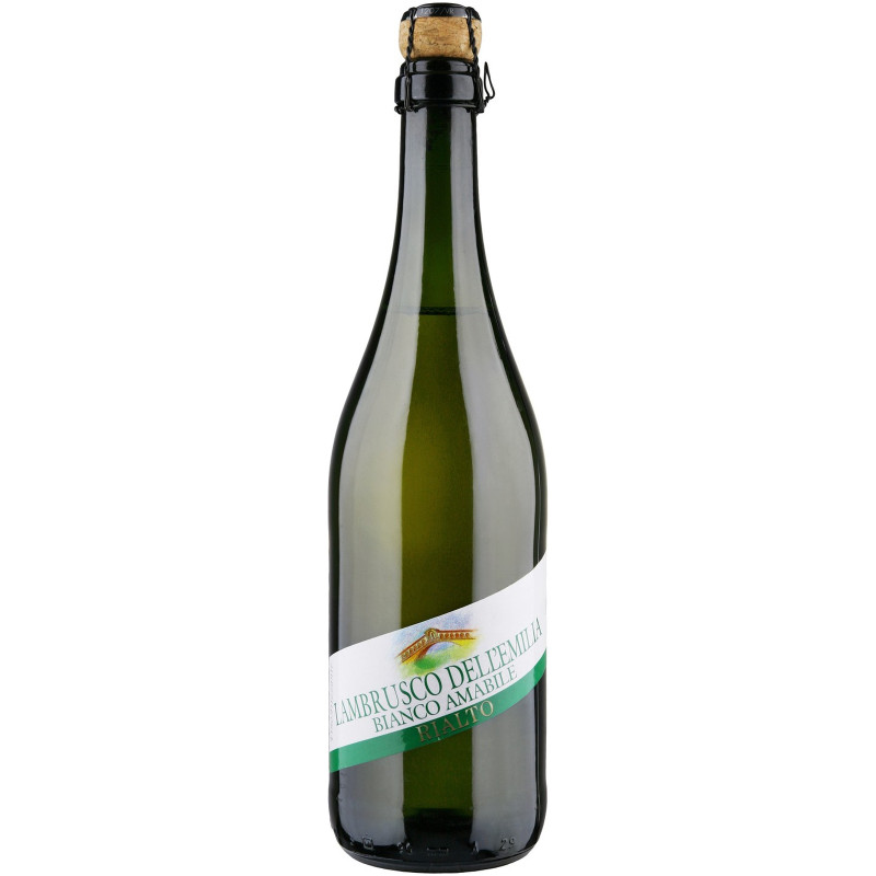 Вино игристое Rialto Lambrusco dell'Emilia белое полусладкое 8%, 750мл