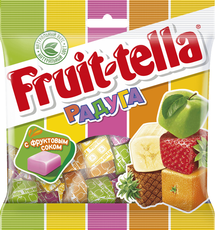 Конфеты Fruittella Радуга жевательные с фруктовым соком, 70г — фото 1