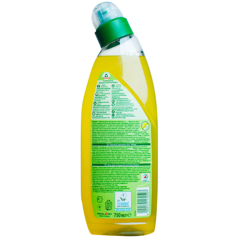 Средство чистящее Frosch для унитаза лимон, 750мл — фото 1