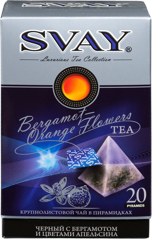 Чай Svay Bergamot-Orange Flowers чёрный в пирамидках, 20х2.5г — фото 5