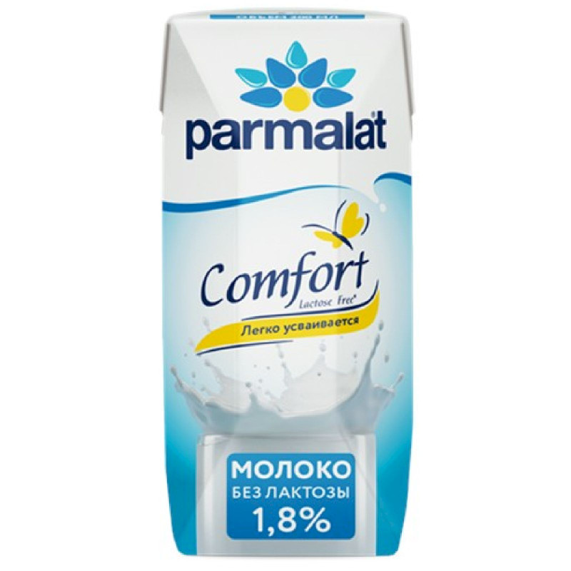 Молоко Parmalat питьевое безлактозное ультрапастеризованное 1.8%, 200мл - купить с доставкой в Москве в Перекрёстке