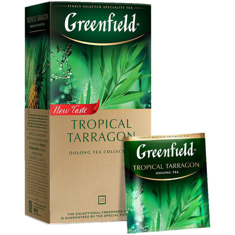 Чай Greenfield Tropical Tarragon зелёный в пакетиках, 25x1.5г — фото 3