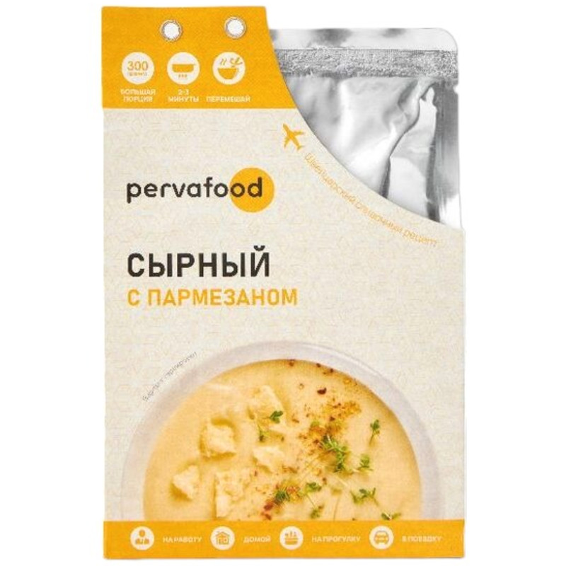 Крем-суп Pervafood сырный с пармезаном, 300г - купить с доставкой в Москве в Перекрёстке