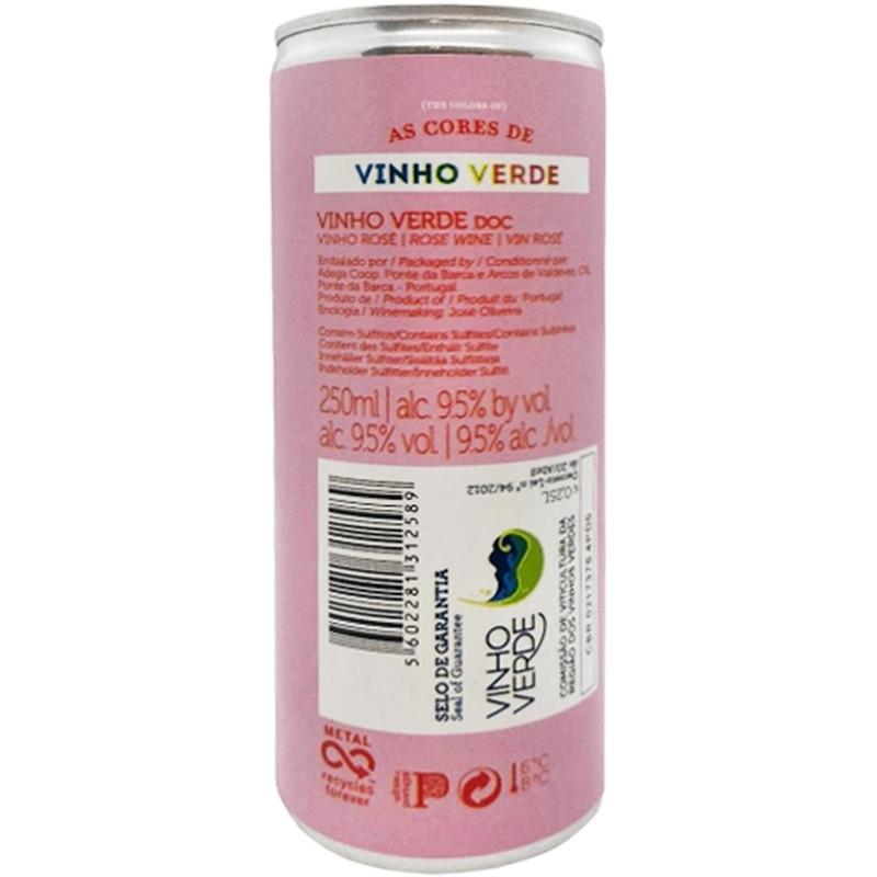 Вино As Cores De Vinho розовое полусухое 9.4%, 250 мл — фото 1