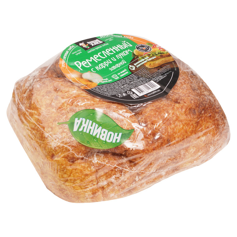 Хлеб Рижский Хлеб Ремесленный с карри и луком, 400г — фото 1