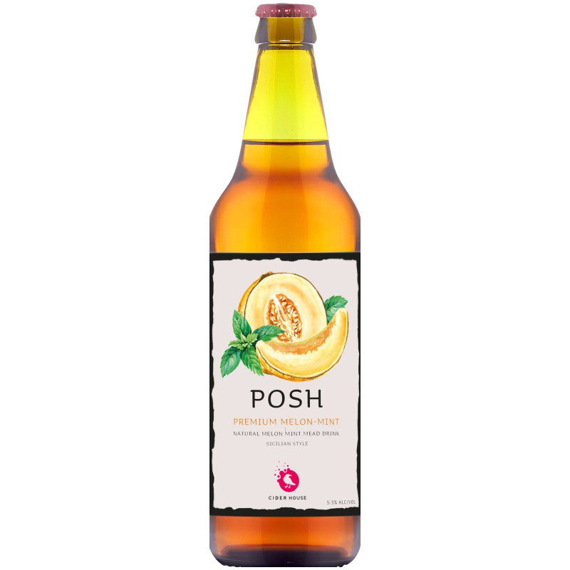 Медовуха Posh Дыня -мята слабоалкогольная 5.5%, 450мл