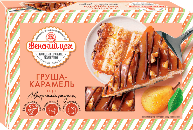 Торт Венский цех груша-карамель, 420г — фото 1