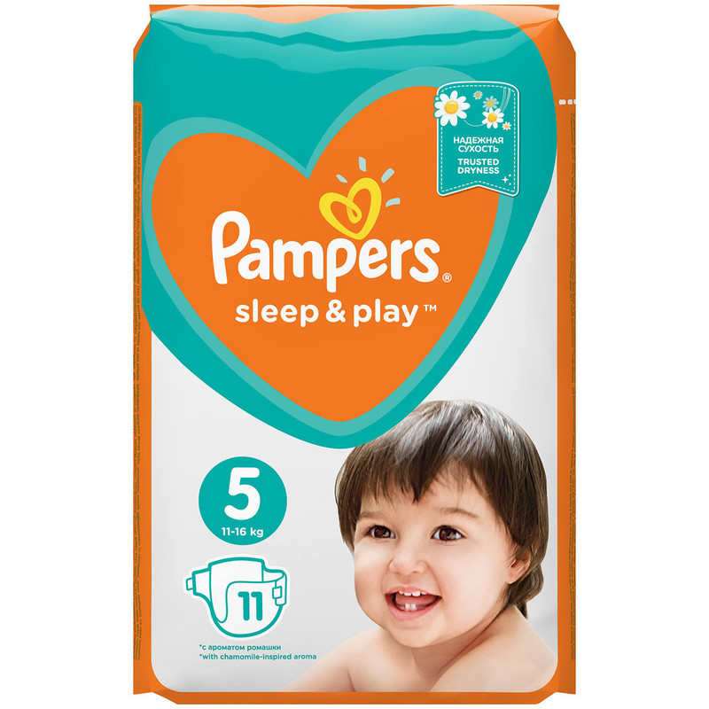Подгузники Pampers Sleep&Play р.5 11-16кг, 11шт