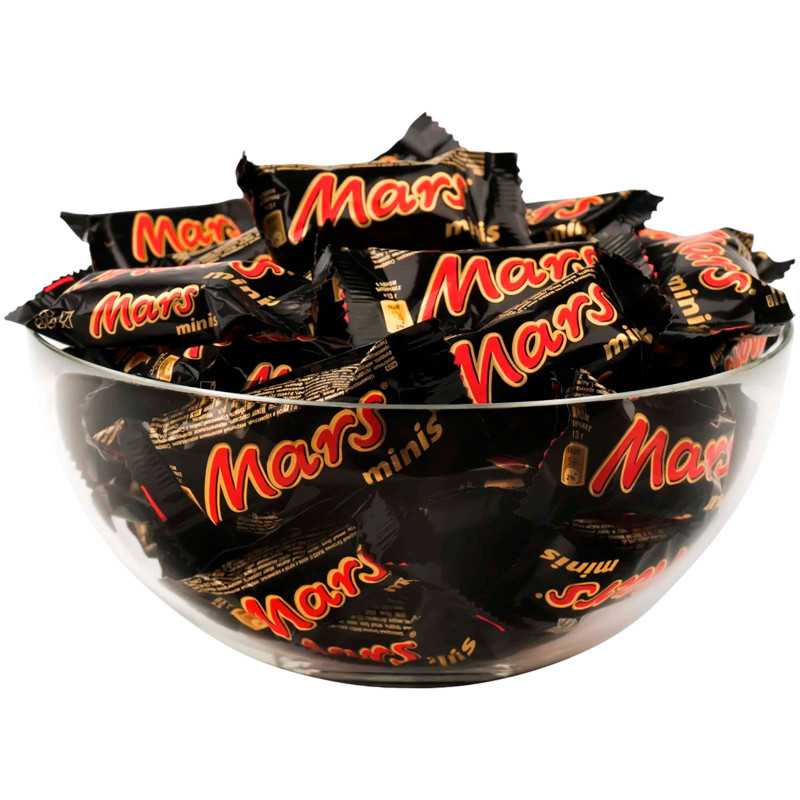 Батончики Mars Minis шоколадные c нугой и карамелью — фото 1