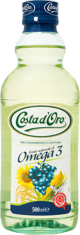 Масло растительное Costa d'Oro смесь Omega3 рафинированное, 500мл