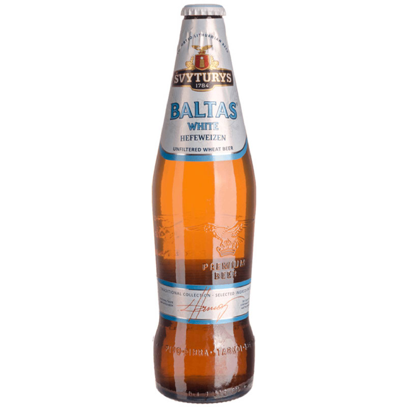 Пиво Svyturys Baltas светлое нефильтрованное 5%, 500мл