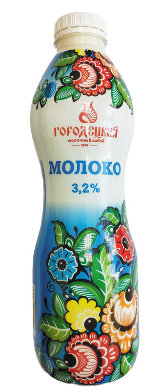 Молоко Городецкий МЗ питьевое пастеризованное 3.2%, 900мл