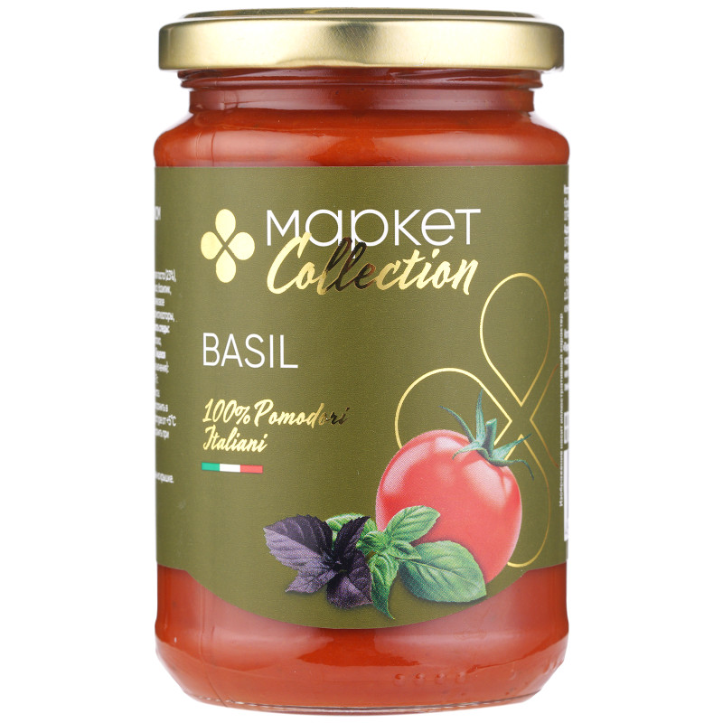 Соус Pugliese Basil Sauce томатный с базиликом Market Collection, 290г