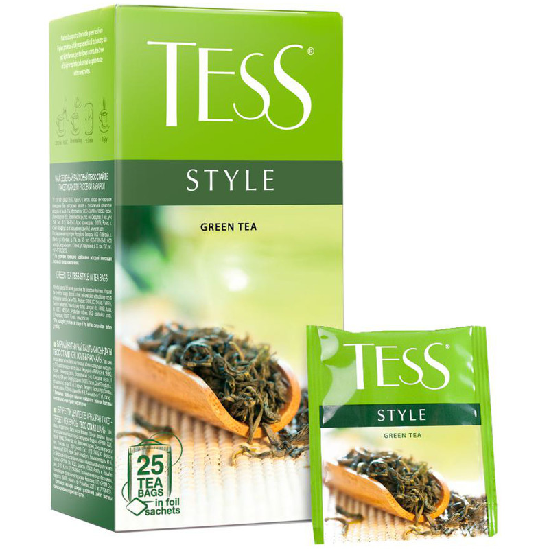 Чай Tess Style зелёный байховый в пакетиках, 25x1.8г — фото 3
