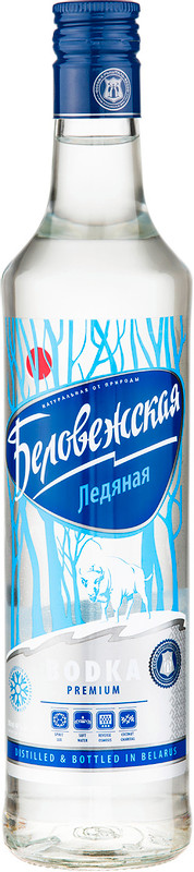 Водка Беловежская Ледяная Премиум 40%, 500мл