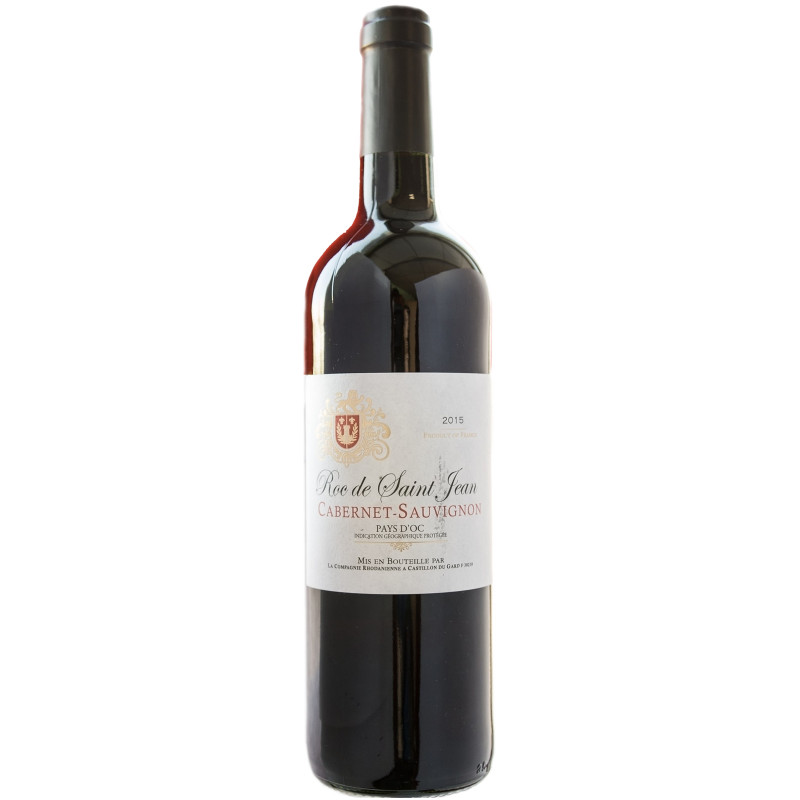 Вино Roc De Saint Jean Cabernet Sauvignon Pays d'Oc красное сухое 13%, 375мл