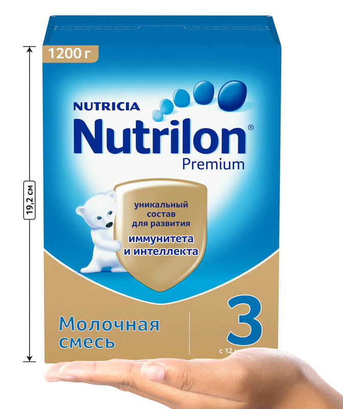 Смесь Nutrilon 3 Premium Junior молочная с 12 месяцев, 1.2кг — фото 2