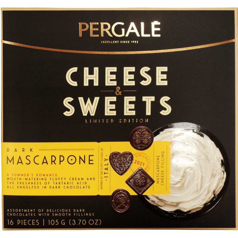 Набор конфет Pergale Mascarpone с сыром в тёмном шоколаде, 105г