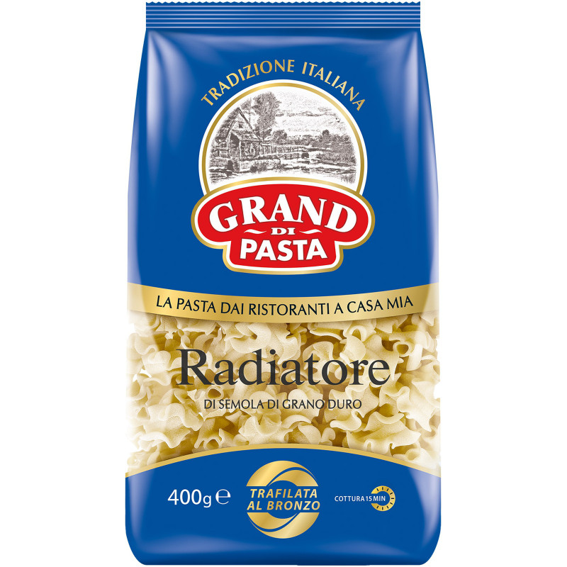 Макароны Grand di Pasta Radiatore группа А высший сорт, 400г
