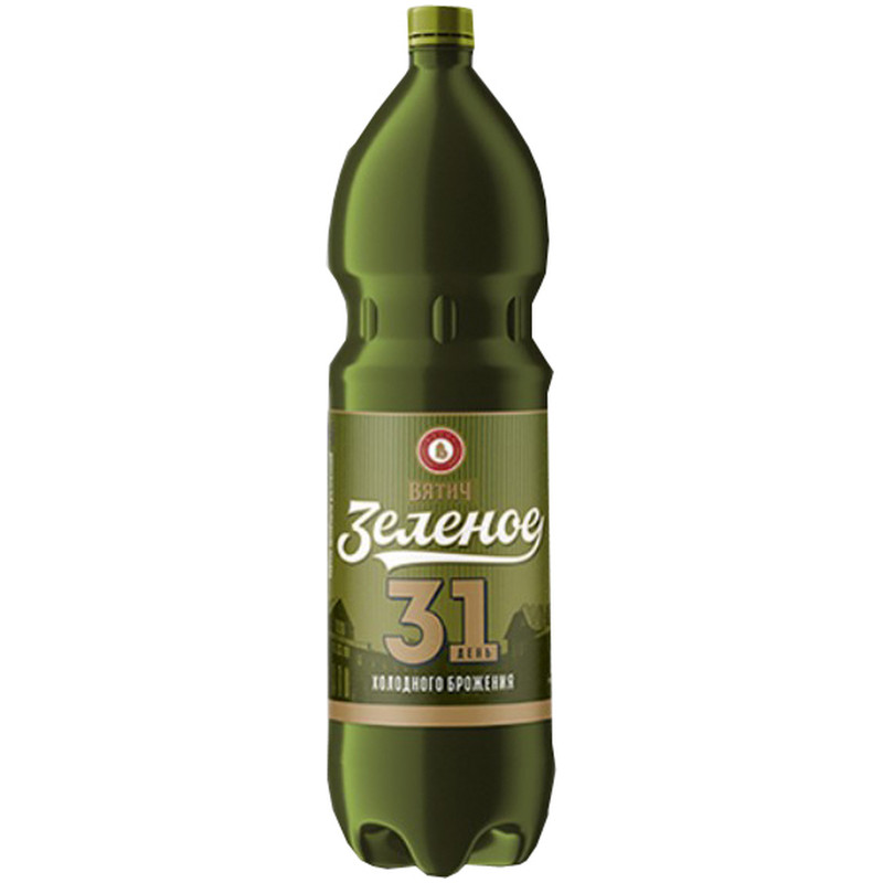Пиво Вятич Зелёное светлое нефильтрованное 5.9%, 1.35л