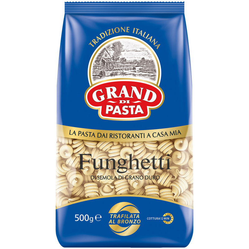 Макароны Grand Di Pasta Funghetti группа А высший сорт, 500г