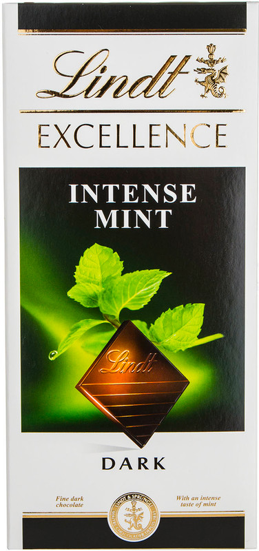 Шоколад тёмный Lindt Excellence со вкусом мяты, 100г