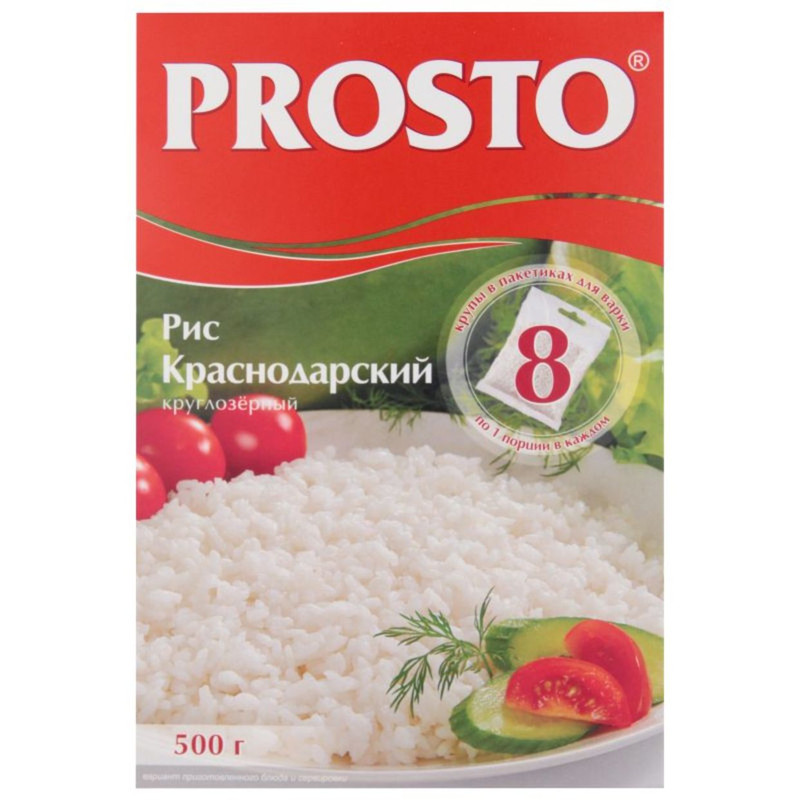 Рис Prosto Краснодарский круглозёрный, 8х62.5г