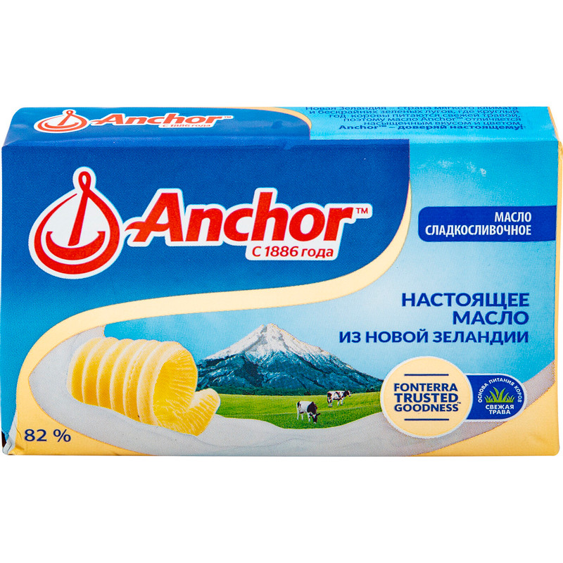 Масло сладкосливочное Anchor несолёное 82%, 150г