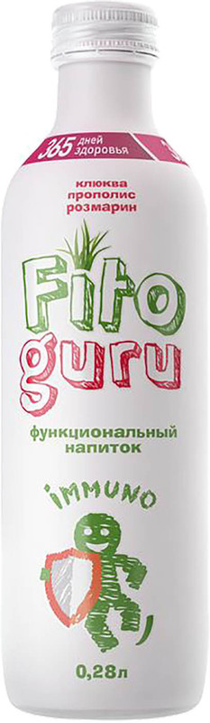 Напиток сокосодержащий Fitoguru клюква-чёрная смородина-прополис, 280мл