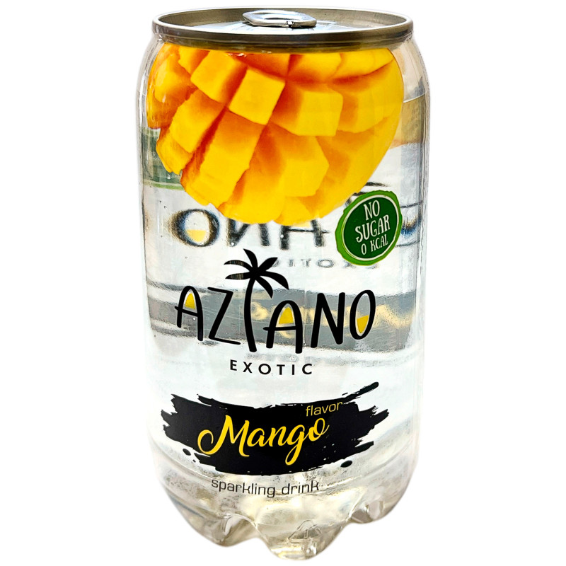 Напиток Aziano со вкусом Манго безалкогольный слабогазированный, 350мл