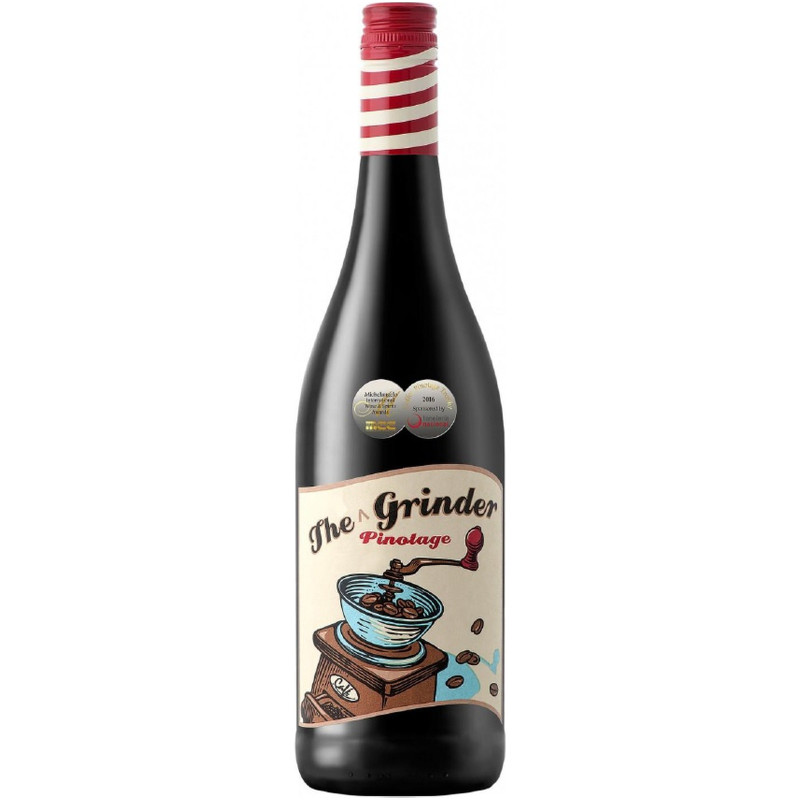 Вино The Grinder Pinotage вино красное сухое 14%, 750мл
