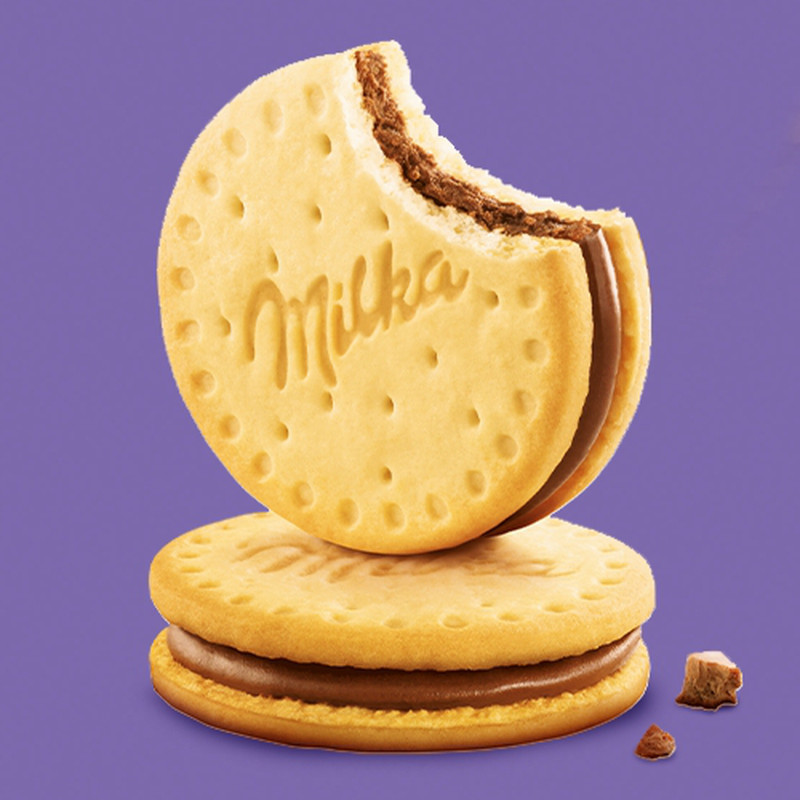 Печенье Milka Choco Pause с начинкой молочный шоколад, 260г — фото 2