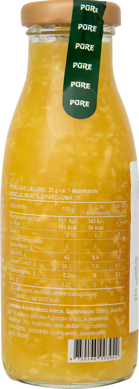 Соус Pure Пина-колада ананас-кокос, 295мл — фото 2