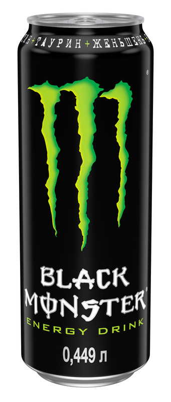 Энергетический напиток Black Monster Energy, 449мл