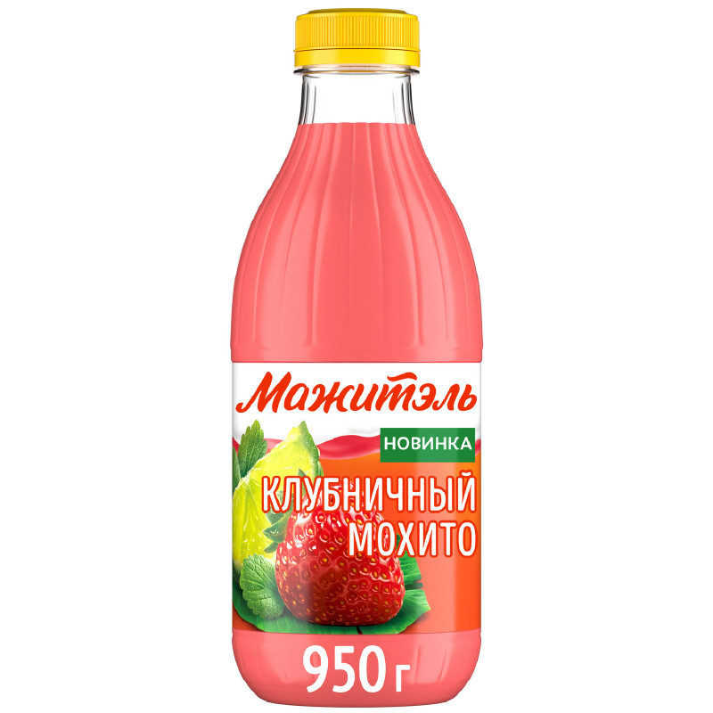 Коктейль сыворотчный Мажитель Клубничный мохито, 950г