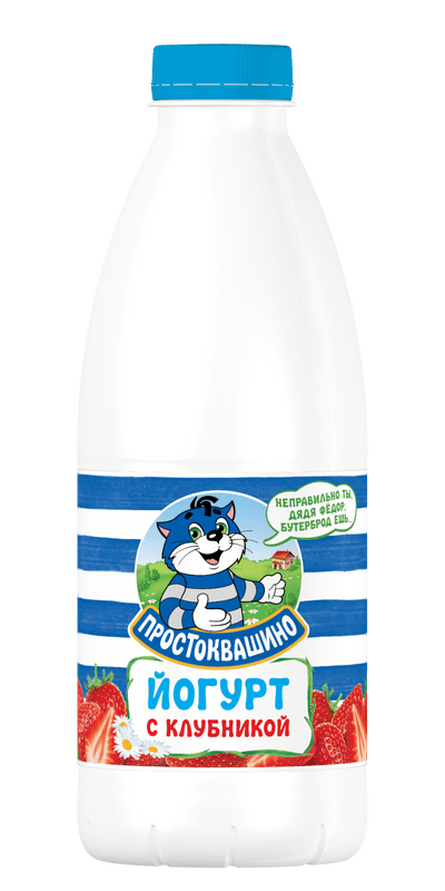 Йогурт Простоквашино Клубника 2.5%, 930мл
