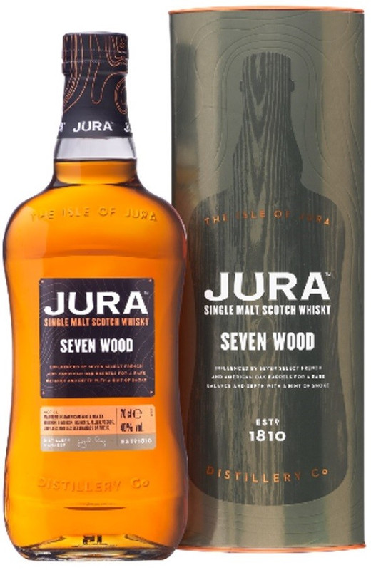 Виски Jura Сэвен Вуд шотландский односолодовый 40% в подарочной упаковке, 700мл — фото 1