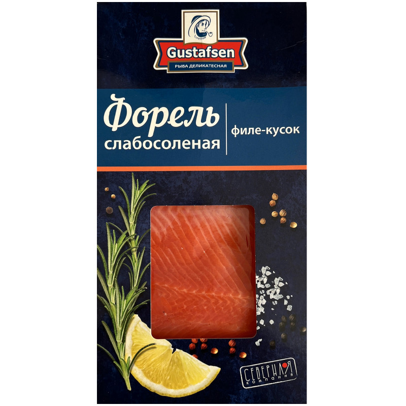 Форель Gustafsen радужная соленая филе-кусок, 150г